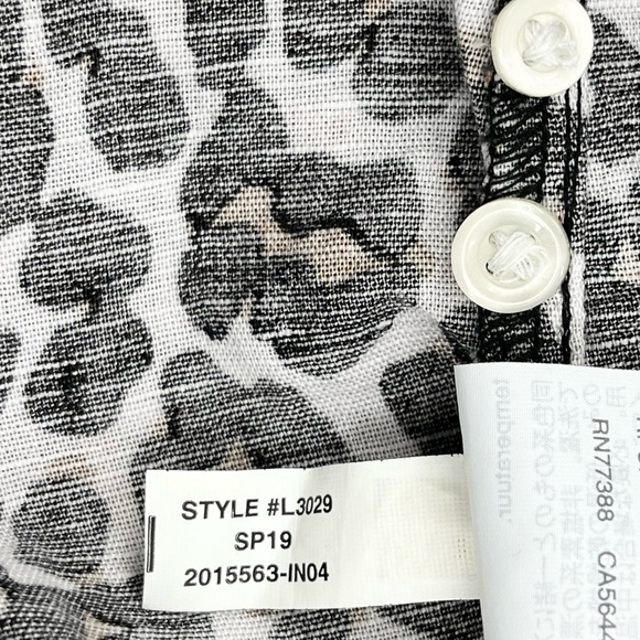NWT J. Crew Linen Blend Leopard Print Slim-Fit Buttoned Shirt Blouse Top - Picture 11 of 13